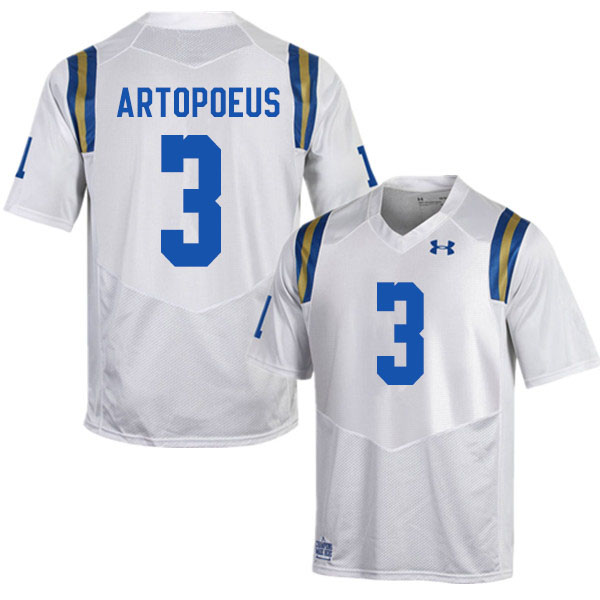 Men #3 Chase Artopoeus UCLA Bruins College Football Jerseys Sale-White